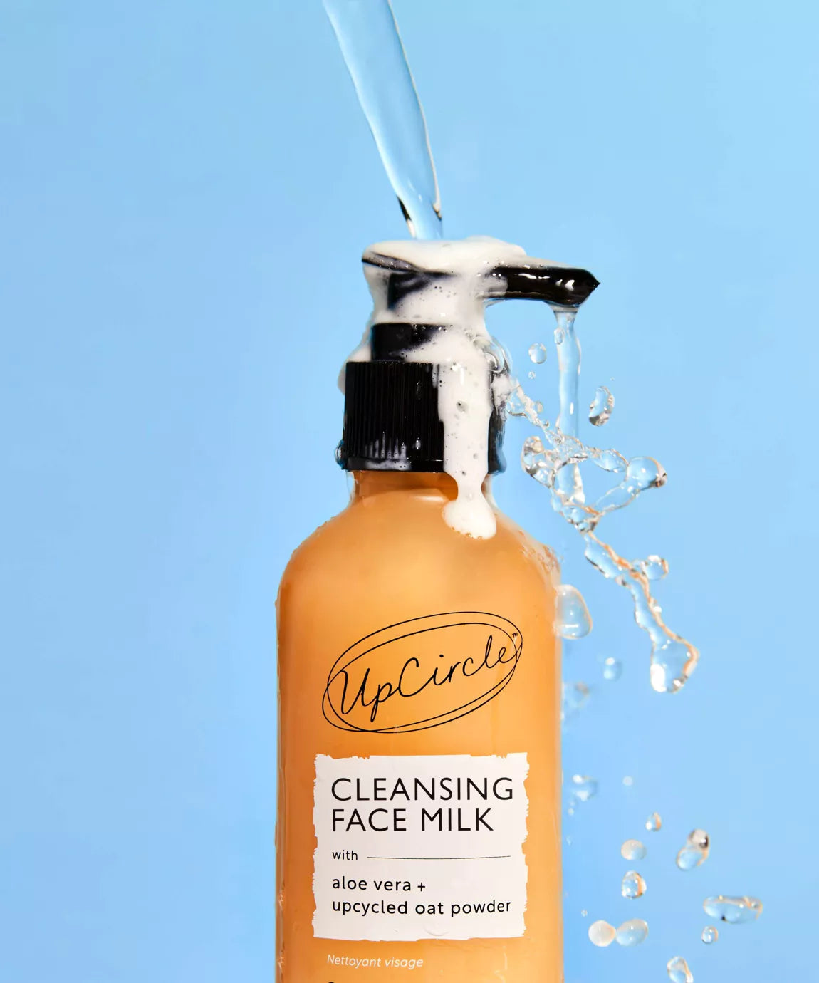 Lapte demachiant de față cu Aloe Vera + pudră de ovăz reciclată