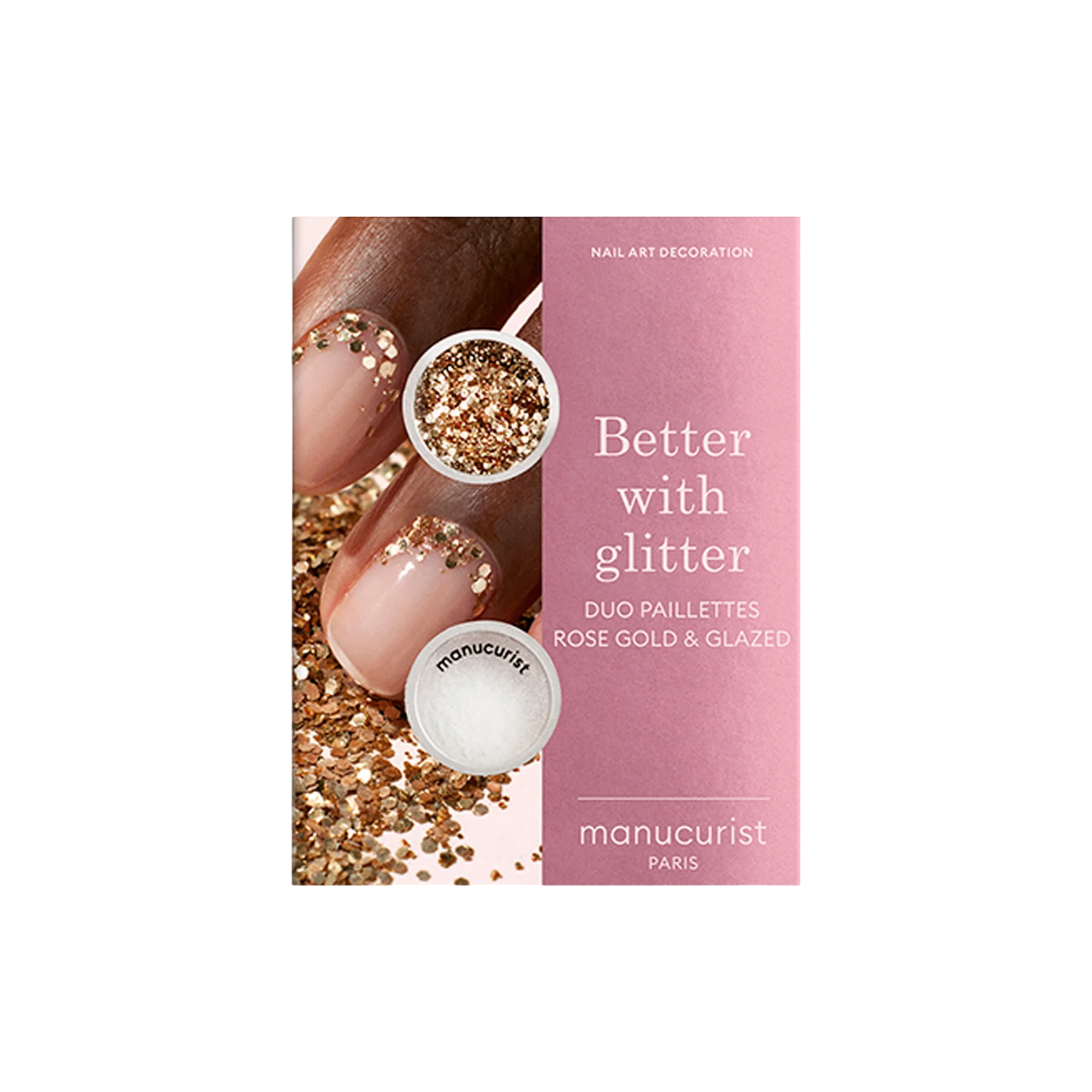 Rose Gold glitter & Glazed duo