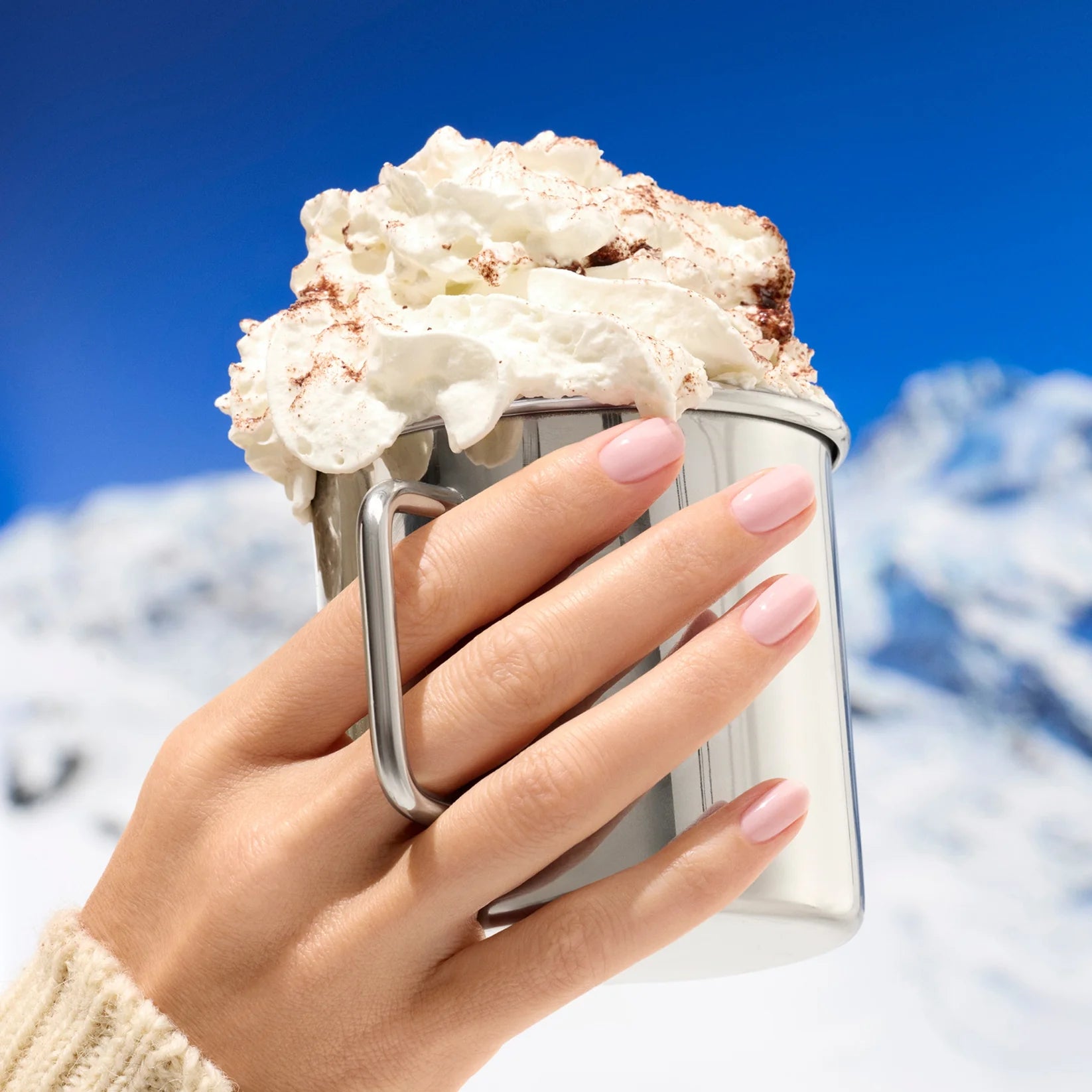 Oja LED Green Flash - Milky Pink