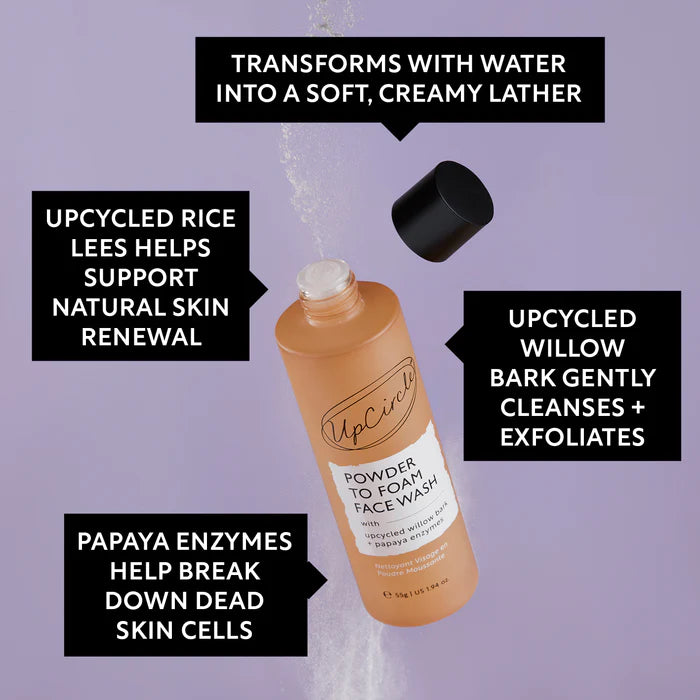 Pudră - spumă de curățare cu Willow Bark + Papaya Enzymes