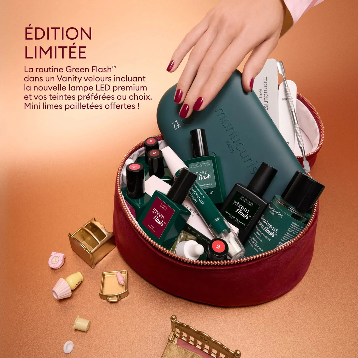 Set cadou cu lampă Xtrem Flash™ - Amour & Milky Pink