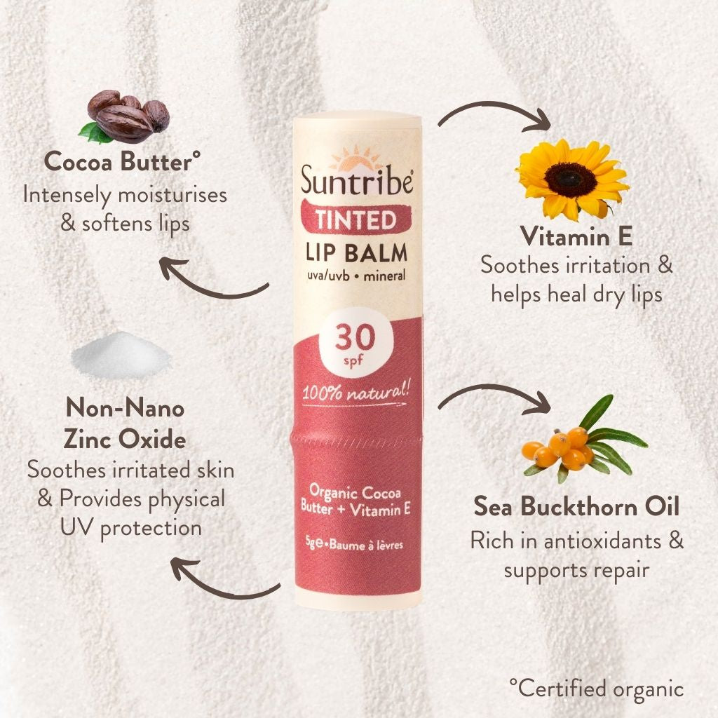 Balsam de buze organic nuanțat SPF30