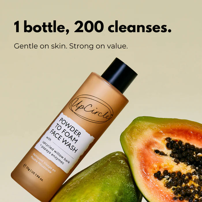 Pudră - spumă de curățare cu Willow Bark + Papaya Enzymes